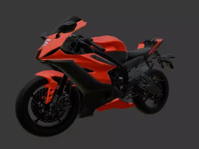 YZF R6 Motor Cycle Low-poly 3D model