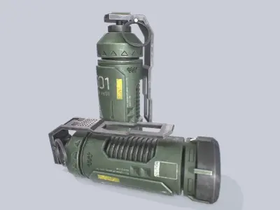 Scifi grenade Low-poly 3D model