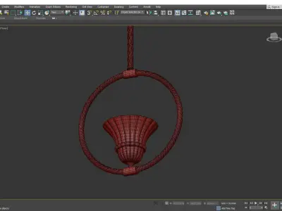 Art Deco Murano Glass and Crystal Chandelier Low-poly 3D model