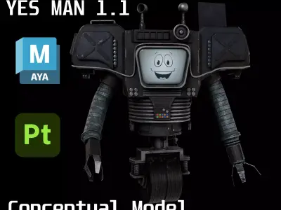 Yes Man Rigged Conceptual Model 3D model