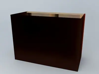 Cabinet wooden with two doors Free 3D model