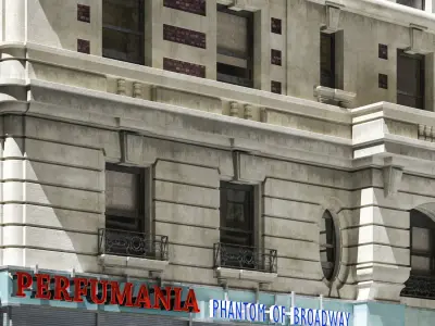 New York old building facade 3D model