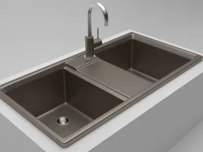 Kitchen Sink 2 Low-poly 3D model