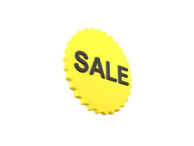 Sale Icon v2 002 Low-poly 3D model