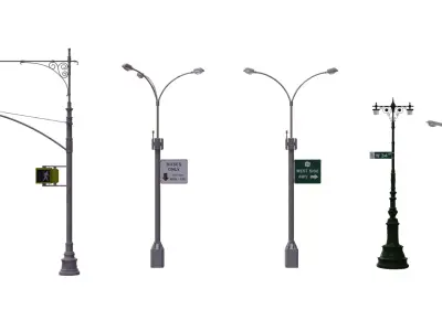 Street lights 3D model