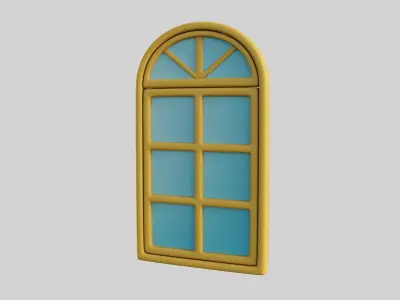 Cartoon Window 10a 3D model