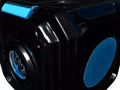 SciFi Secure Strongbox Asset Low-poly 3D model