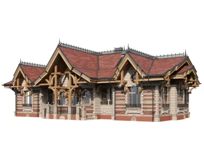 Classic modern house 2 3D model