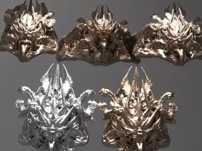 Dragon lineage Belt mask design 4 designs  3D model