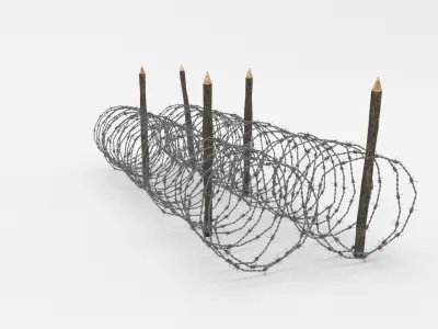 Barb Wire Obstacle 3D model