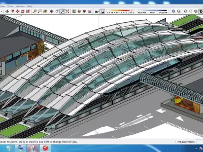 Sketchup Terminal A9 Project SKP DWG PIC 3D model