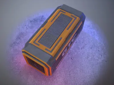 Sci-Fi Container Game Ready Low-poly 3D model purchase