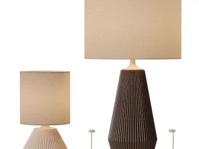 Westelm Roar Rabbit Ripple Ceramic Table Lamp 3D model