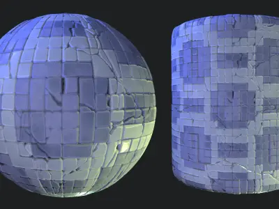 Stylized Floor Tiles Material 11 Texture