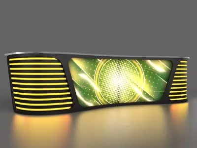 Studio news desk 3D model