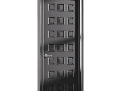 Modern entrance door 66 3D model