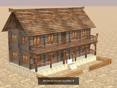 Mdeieval house 14 collection 3D Model Pack