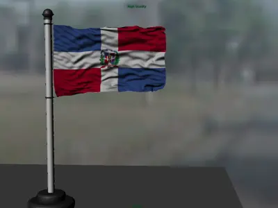 Dominican Republic flag 3D model
