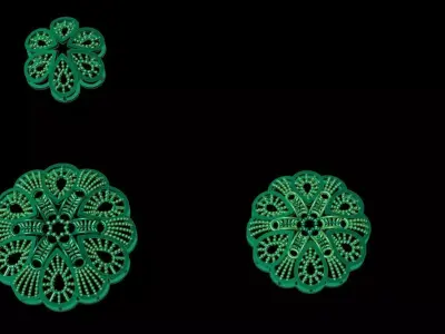 Pendant Set 5 three ornaments 3D print model