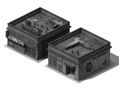 Future World - Business District 02 3D model