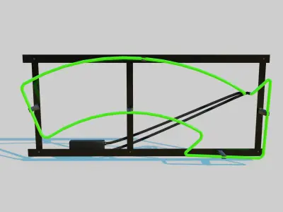 Neon Green Arrow 3D model