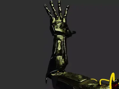 Cybernetic Arm Sci-fi  hand  Low-poly 3D model