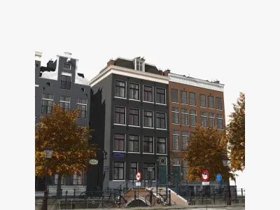 Amsterdam Street Low-poly 3D model