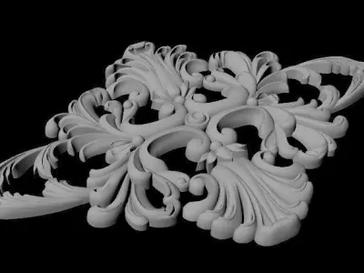 dekor golden ornate ornament 3D model