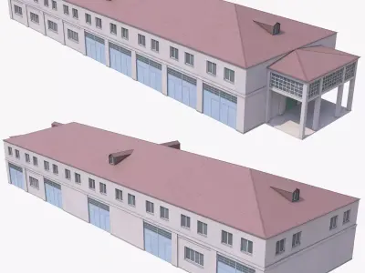 Industrial Building 33 PBR Low-poly 3D model