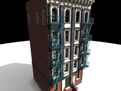 Nyc Building 12 type 2 Low-poly 3D model