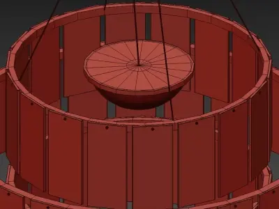 Quarz savoy chandelier gold 3D model