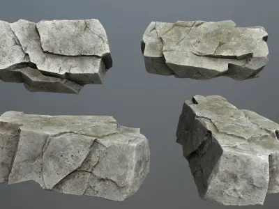 Rock Set 5 Low-poly 3D model