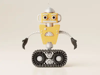 Robot V25 Low-poly 3D model