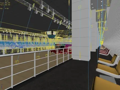 Stage party concert fashion catwalk T station  77 3D model