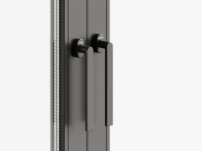 Modern style sliding windows and doors 3D model