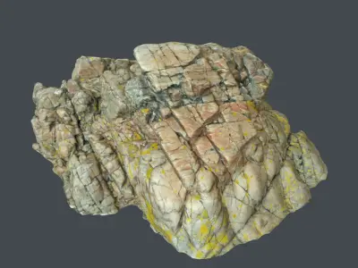 3d scanned rock cliff M 3D model