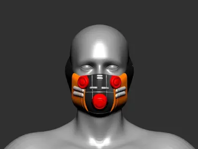 gas mask helmet high poly sculpt 3d printable  3D model get