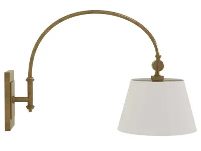 Light Antique Brass Swing Arm   by Currey  Company perigold 3D model