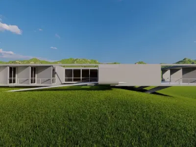 Casa Scene-villa-modern house 3D model 74