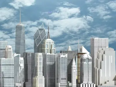 3D New York Skyscrapers 3D model