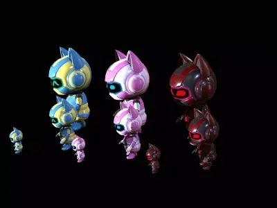 Minirobotic2Pack4 Low-poly 3D model