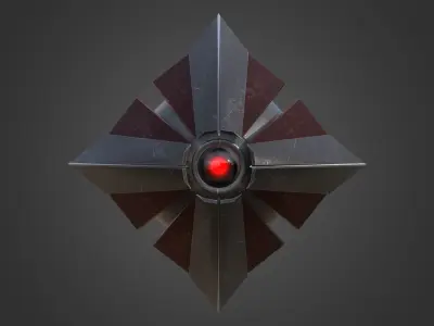 Sci-Fi Enemy Drone Low-poly 3D model