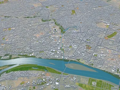 Niamey Niger 30km Low-poly 3D model