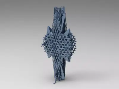 cyber cliff tower 1 3D model