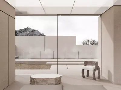          villa interior scenes 3D model