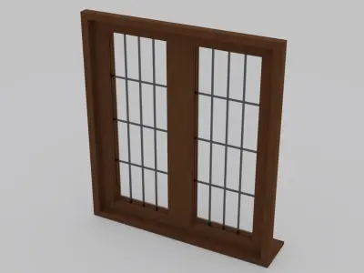 window V1 - 90x100 Low-poly 3D model