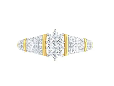 Light Weight Gold Diamond Rings-R-4139 3D print model