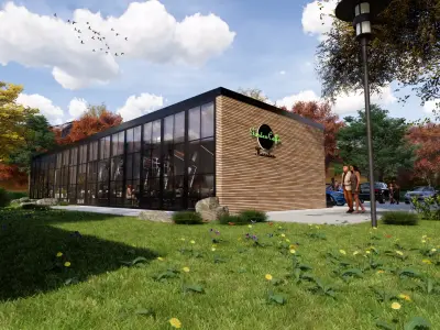 garden caffe Karnten 2 Low-poly 3D model