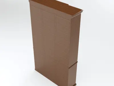 Bookcase with Glass Front 3D model
