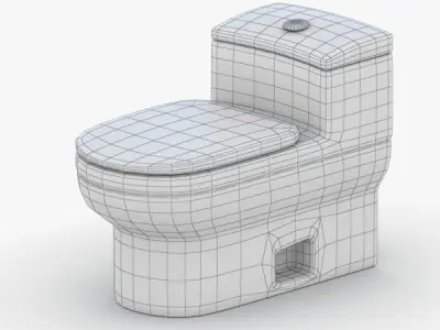 1527 - Toilet Low-poly 3D model
